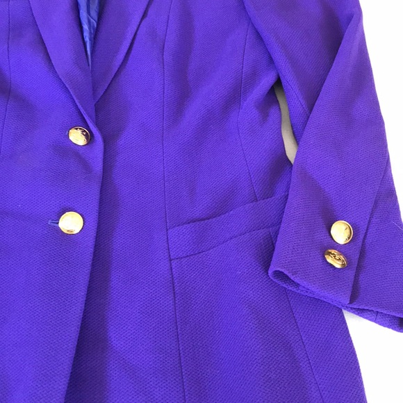 Vintage Escada purple wool blazer size 36 - Picture 4 of 8
